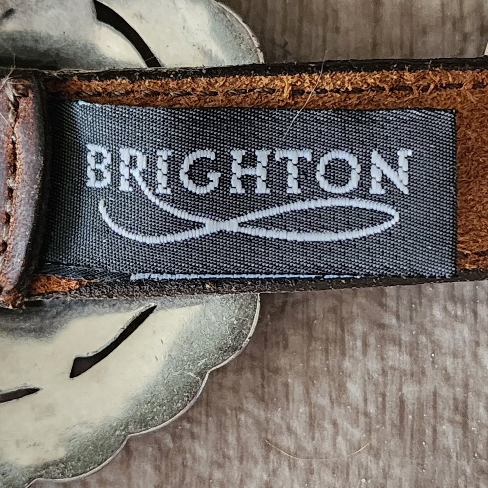 Brighton Brown Leather Sunflower Concho Belt - Picture 8 of 15